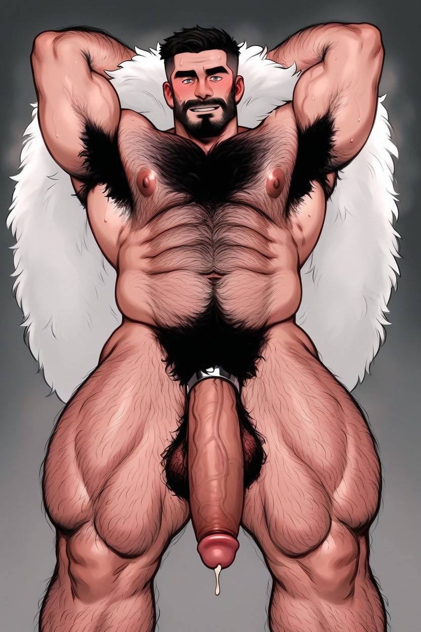 Hairy, Humanoid Penis, Horny AI Gay Porn