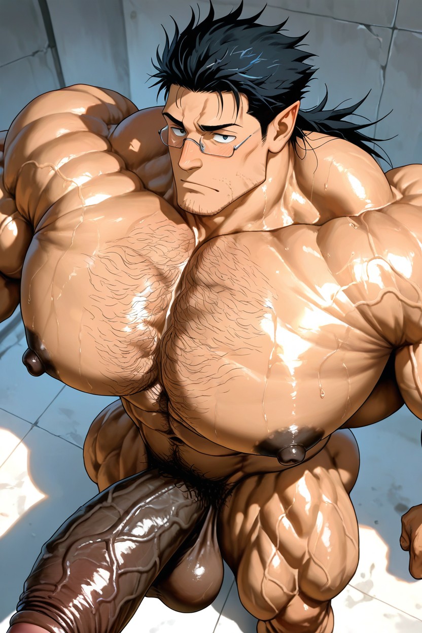 Powerful Thick Thighs, Chest Hair, Sexy AI Gay Porn