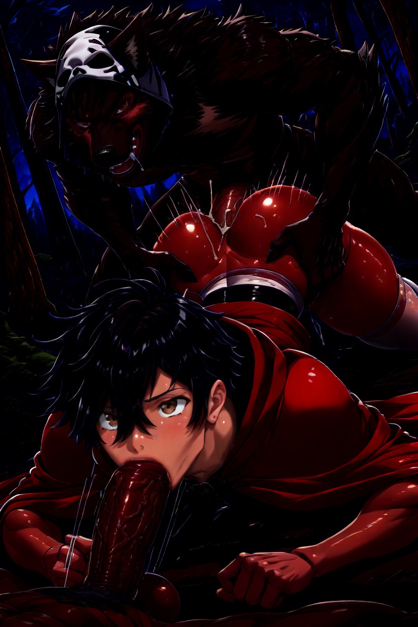 Werewolf Fucking Man, Cum, Threesome Porno IA Gay