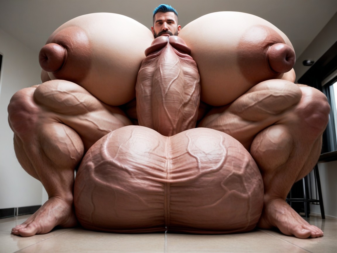 Massive Muscle Growth Hormone Pumped Muscles, Hyper Muscle, On Steroids AI Gay Porn