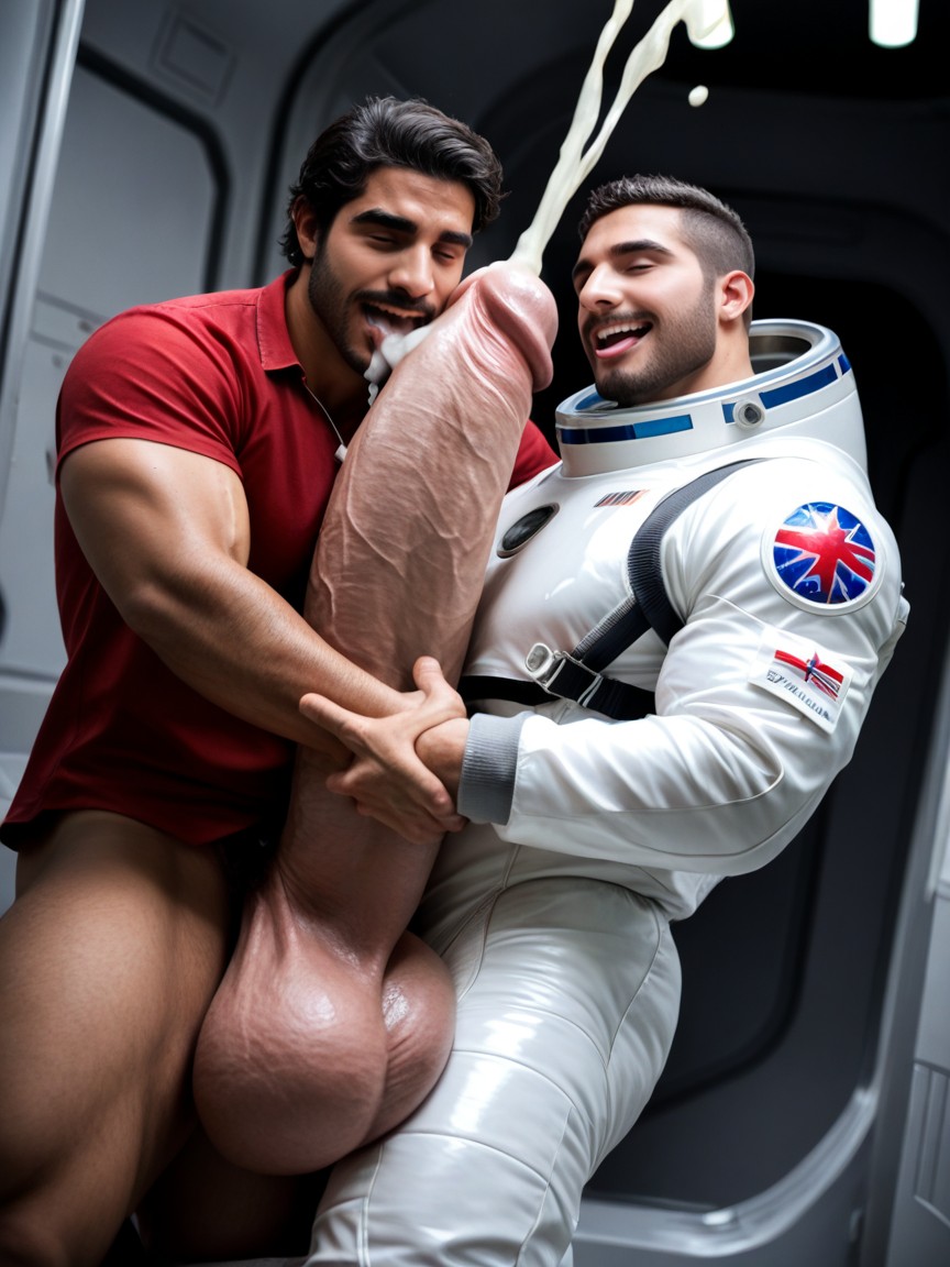Cum On Face, Tattoo, Male Only AI Gay Porn