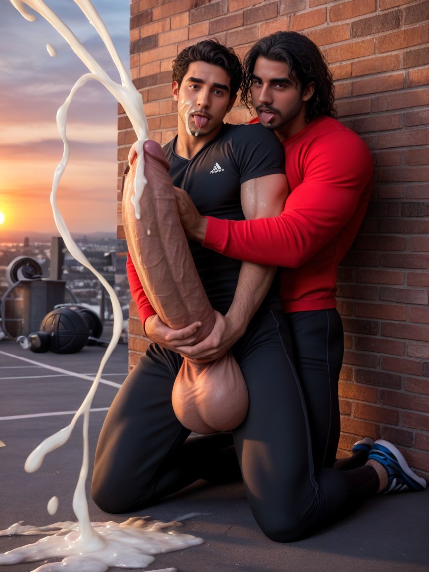 18+, Bara, Uncut Hyper Cock Much Bigger Than Leg AI Gay Porn
