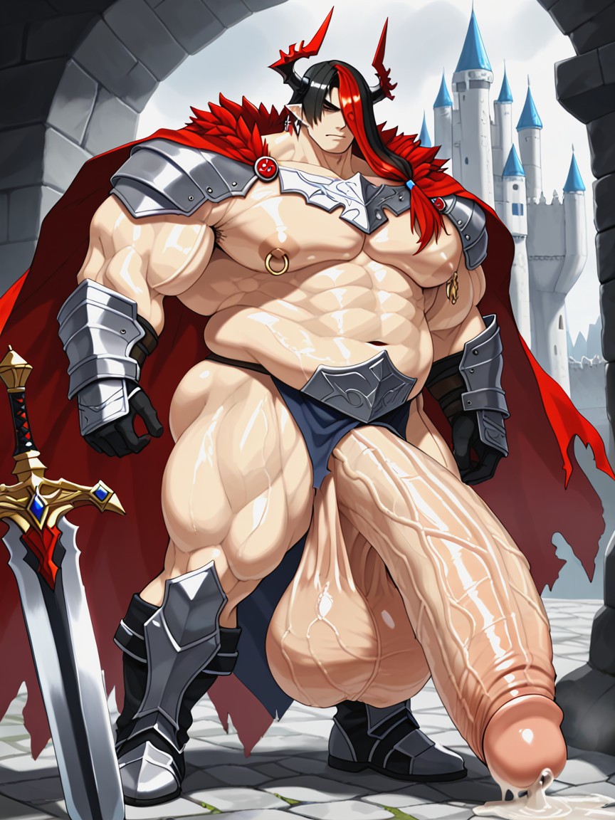 Gigantic Puffy Nipples, Hiperpene Imposiblemente Largo, Hyper Cock Longer Than Leg Porno gay IA