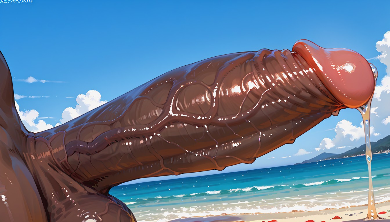 Erect Monster Cock, Gigantic Glans, Large Thick Hard Penis AI同性戀黃片