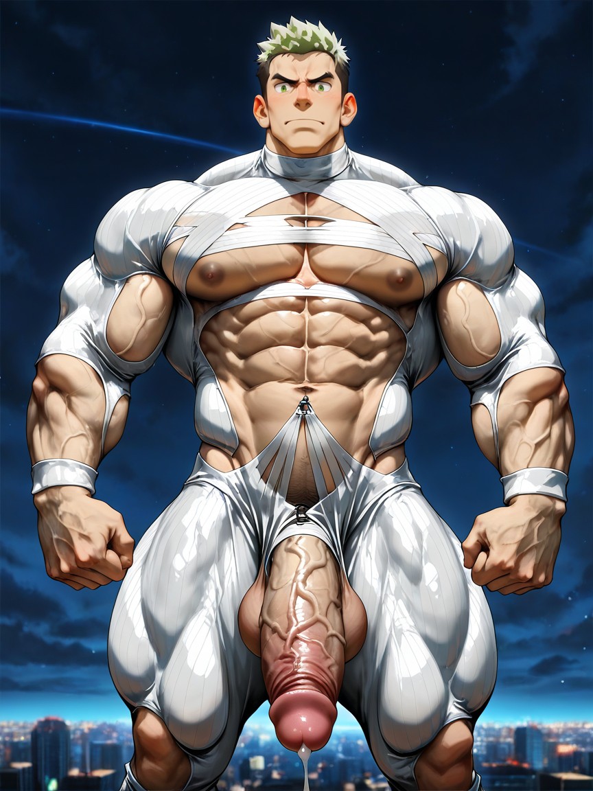 Determined Expression, Realistic, Strong Lines AI同性戀黃片