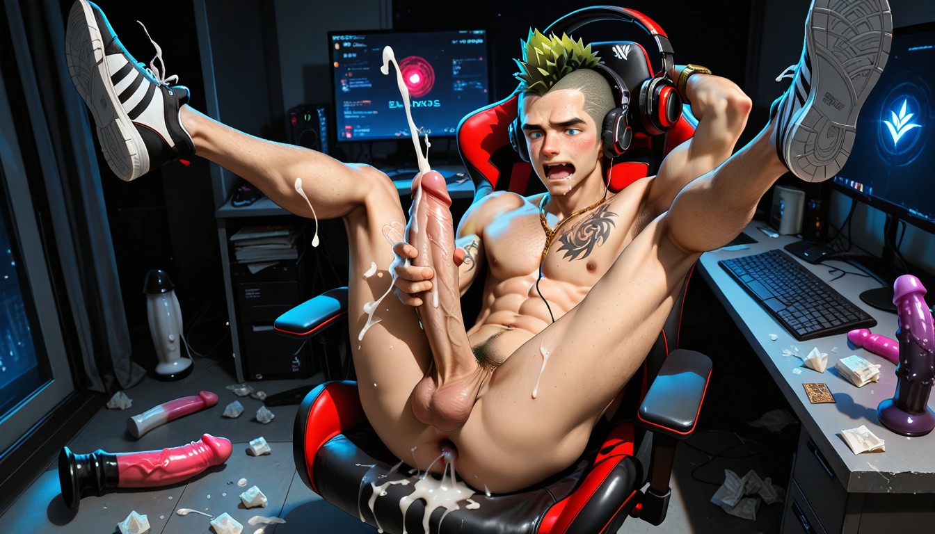Foreskin, Night, Green Mohawk Hair AI同性恋黄片