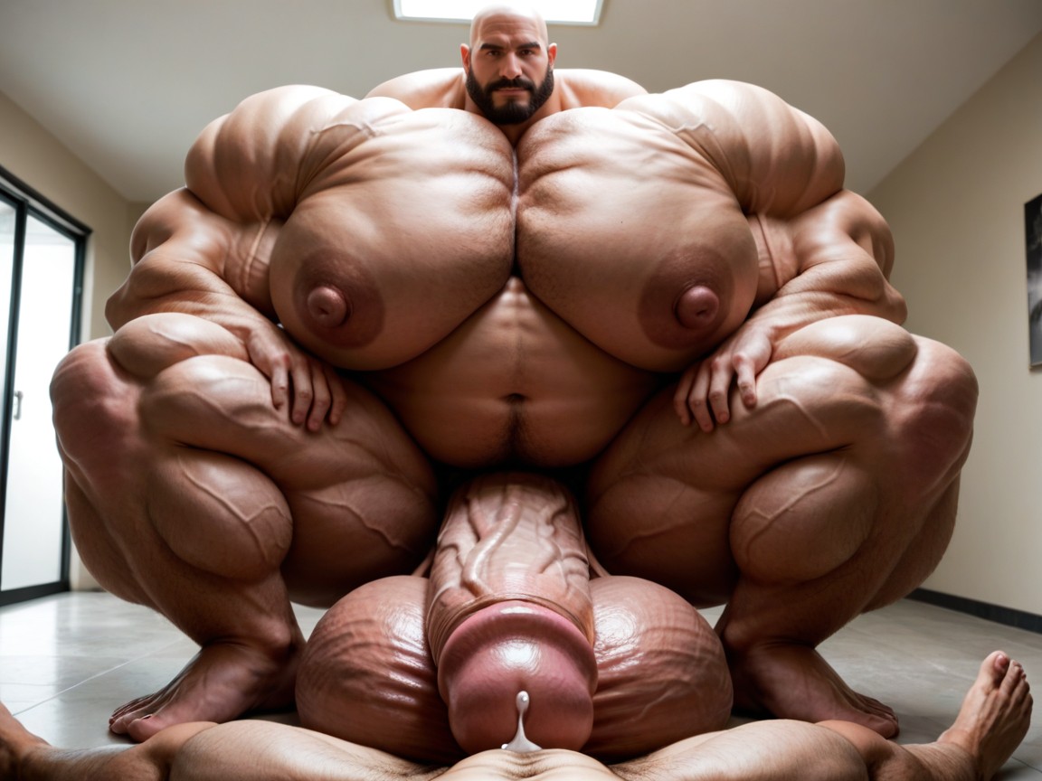 Massive Oversized Hyper Testicles, Culo Pequeño, Hyper Veiny Pumped Muscles Porno gay IA