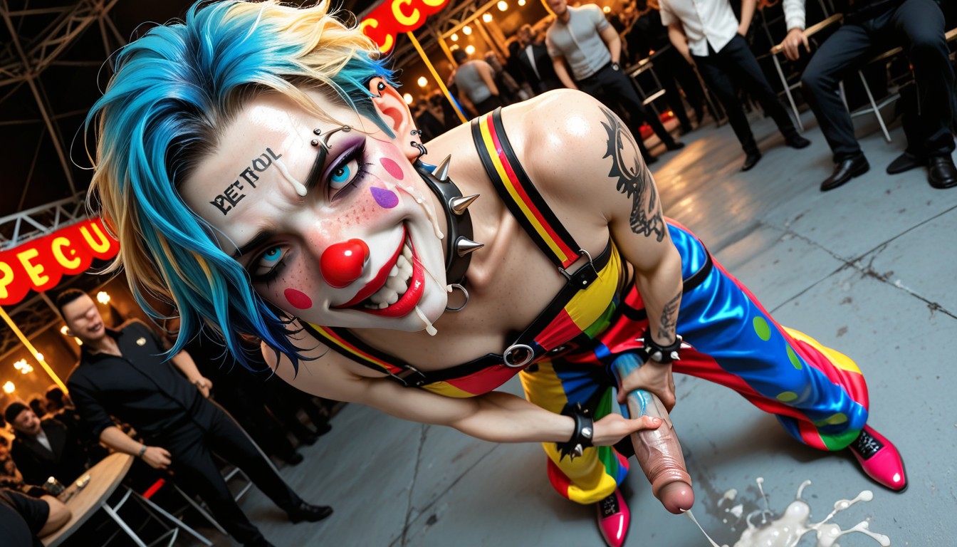 Photorealistic, Masturbating, Spikes Bracelets Porno IA Gay