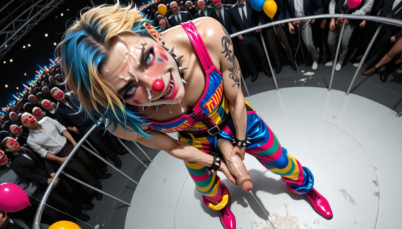 Masturbating One Hand, One Hand Holding A Balloon On String Circus Tent, Facial Piercings AI同性戀黃片