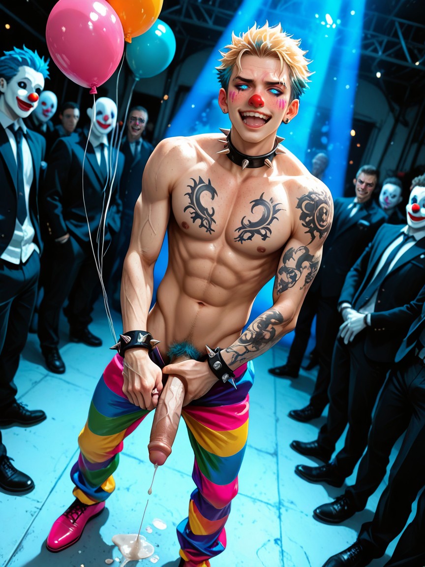 Hairless Body, Blue Eyes, Precum Is Rainbow Color Like Paintbeitemian Porno IA Gay