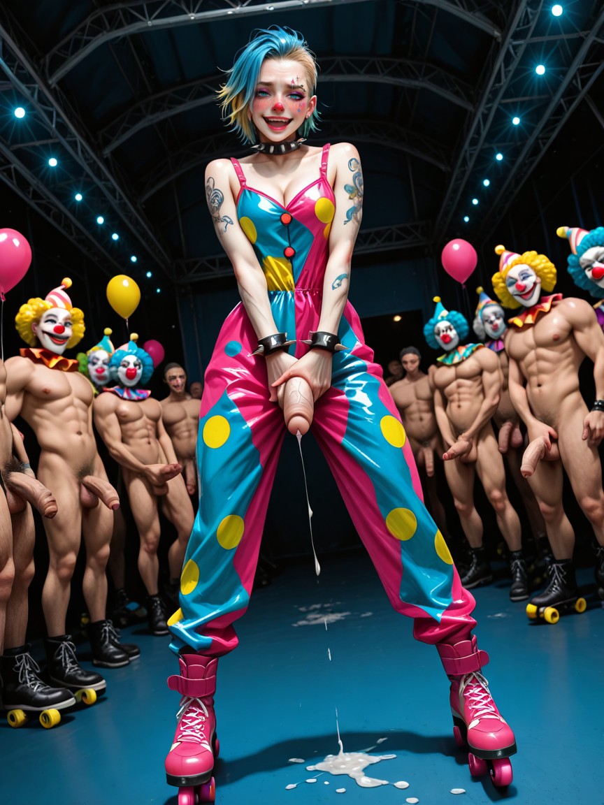 Masturbating, One Hand Holding A Balloon On String Circus Tent, Costume De Carnaval Porno IA Gay