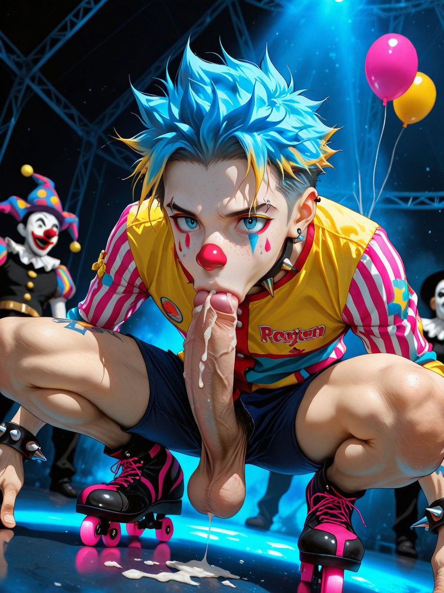 Pale Skin, Downward Curved Penis, Dynamic Pose 게이 AI 포르노