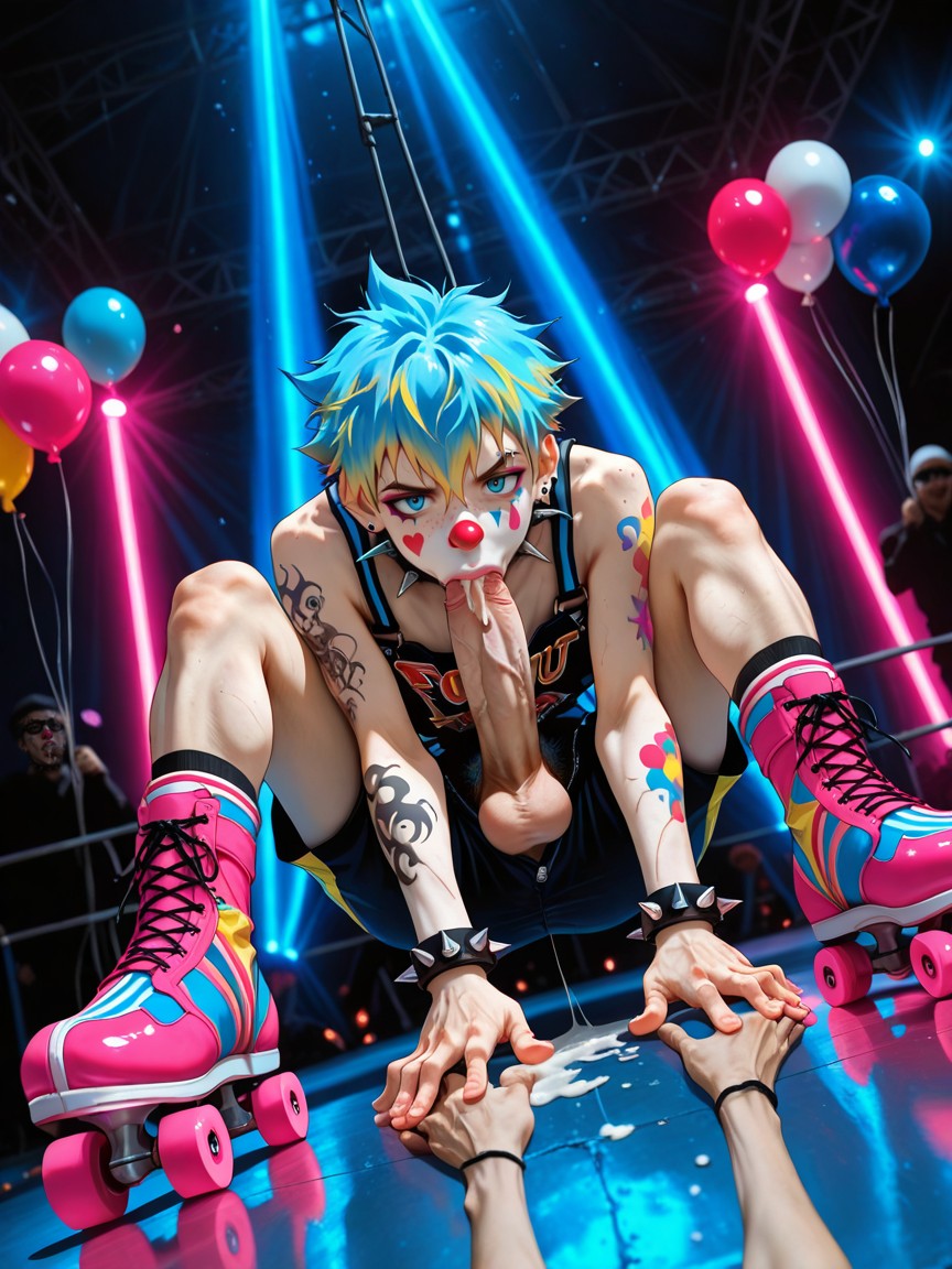 Spiked Collar, Zoomed Out, Clown Makeup AI同性戀黃片