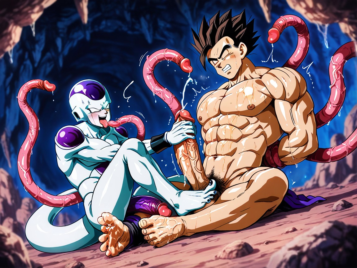 Movement Lines, Gohan Disgusted, Frieza Engulfing Dick ゲイAIポルノ