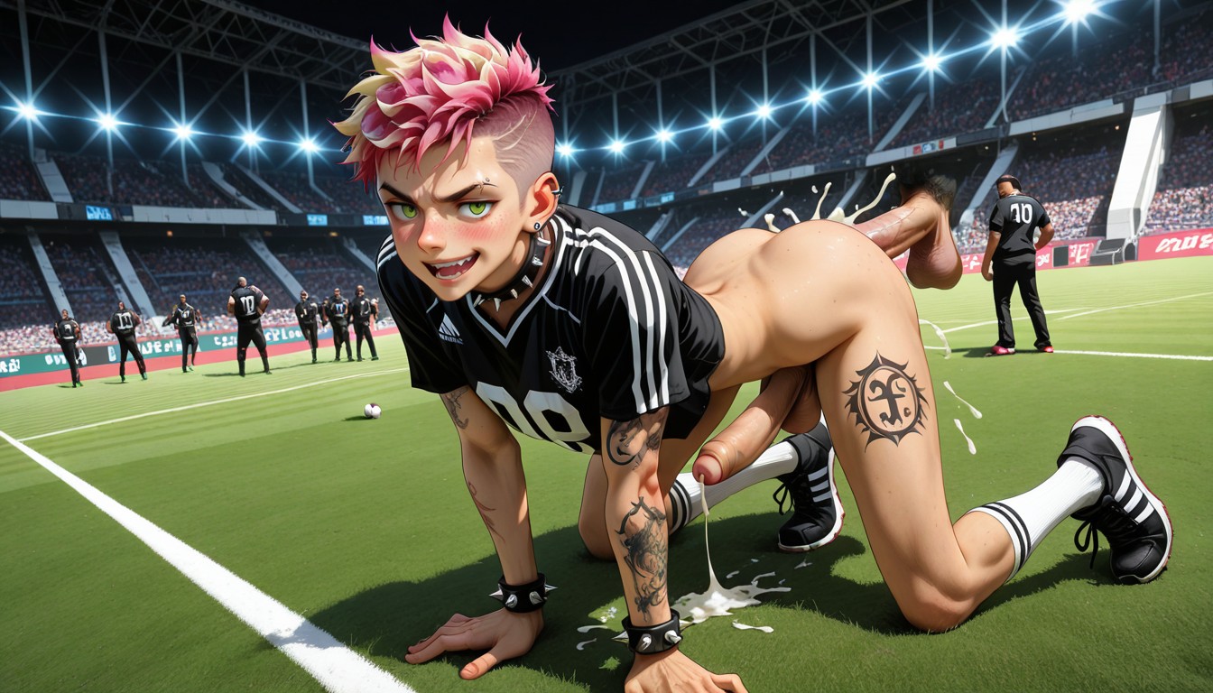 Gigantesque, Spikes Bracelets, Femboy Porno IA Gay