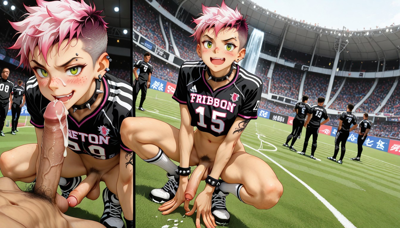 Gigantesque, Corps Entier, Big Football Shoulder Pads Porno IA Gay