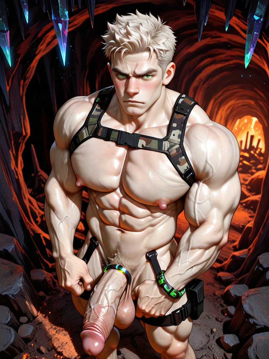 Ultra Thick Flaccid Veiny Penis, Huge Swollen Bulbous Glans, Crystal Cave Porno IA Gay