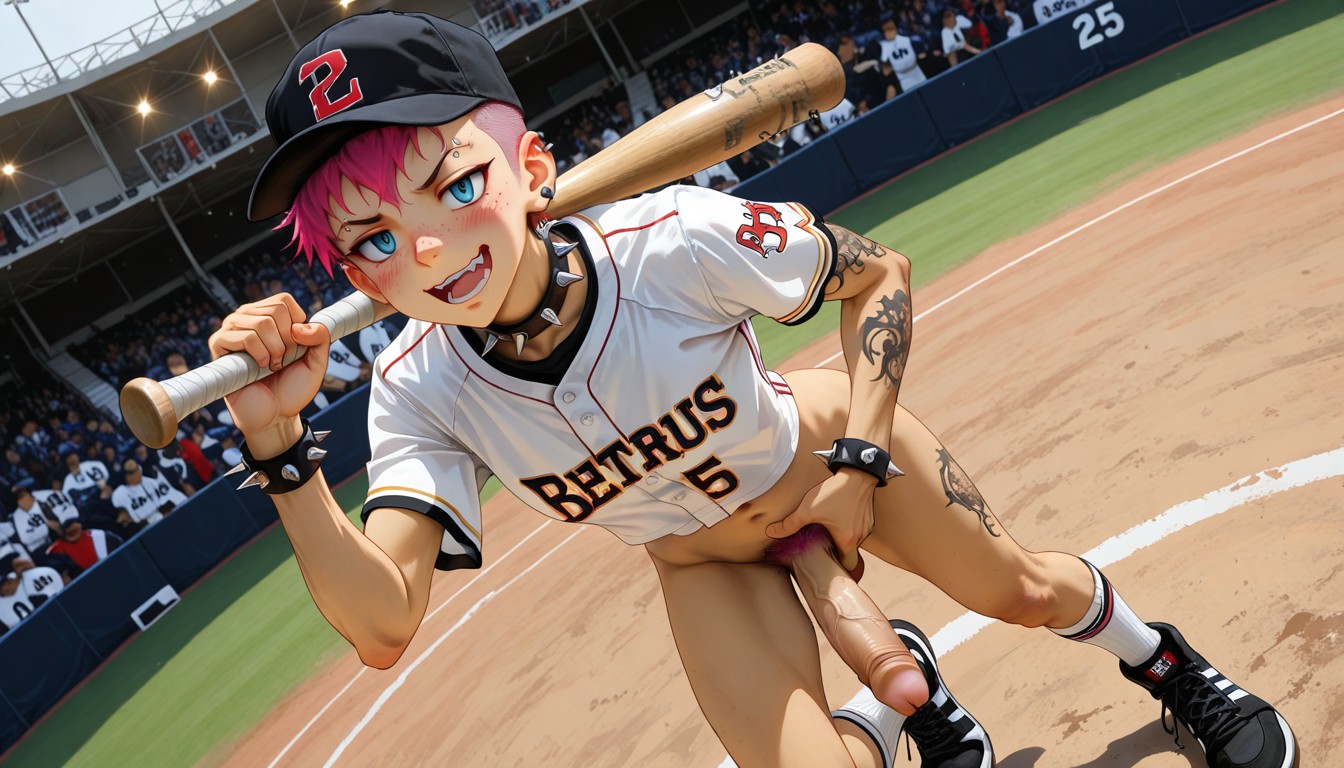 Sourire, Home Plate, Beaucoup De Gens Autour Porno IA Gay