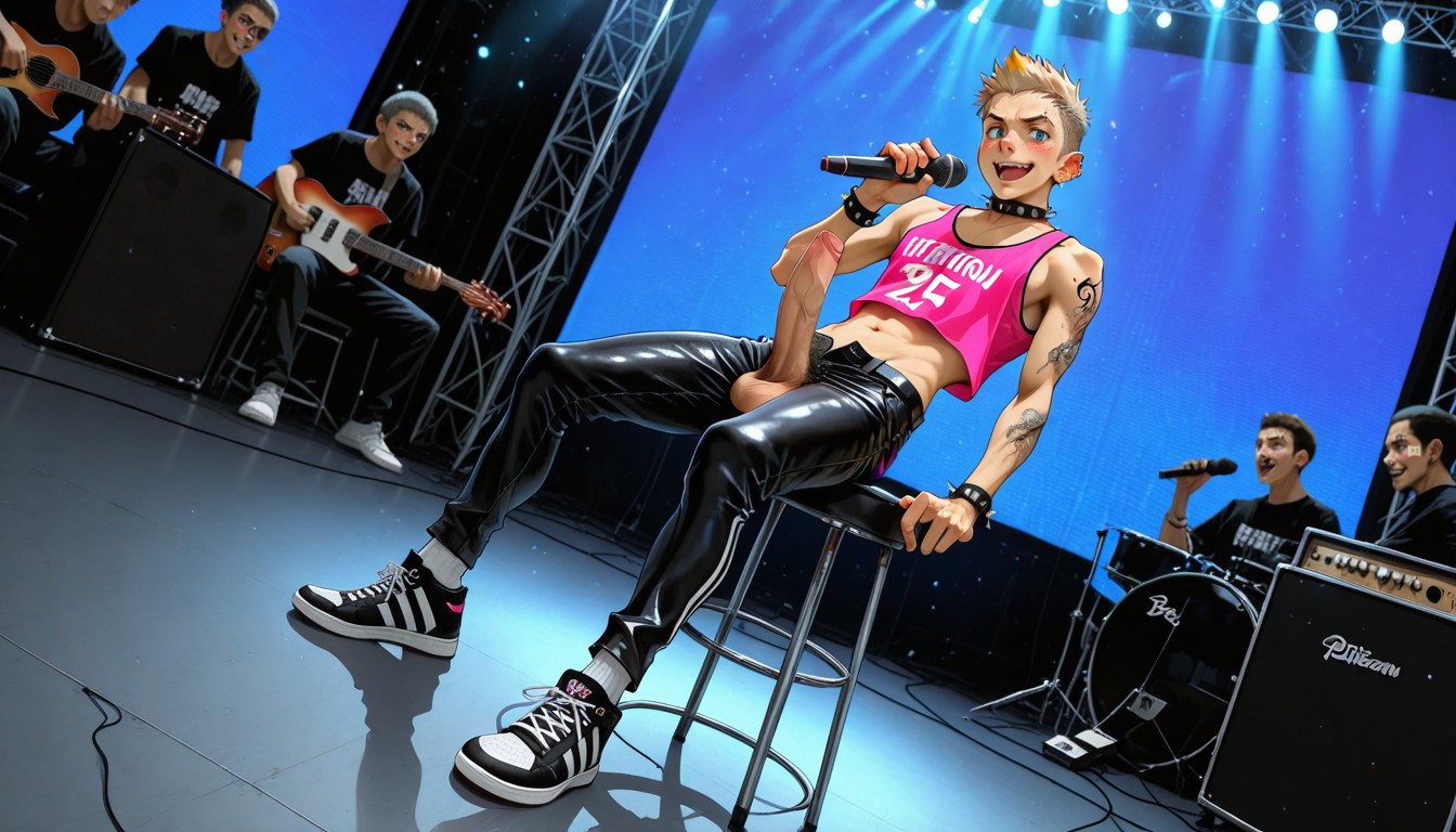 On Stage, Playing Guitar, Beitemian Porno IA Gay