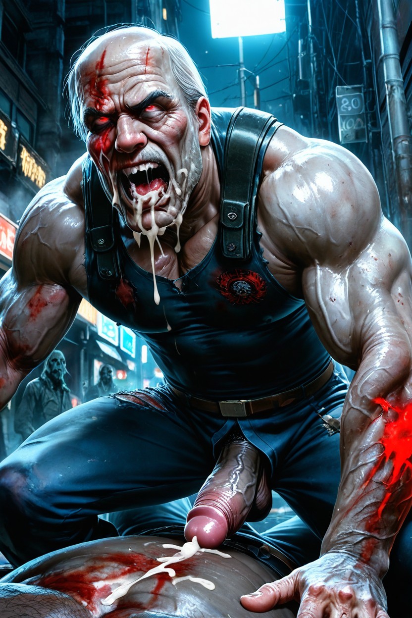 Grand Angle, Gray Skin, Hardcore Sex Fat Ugly Zombie Porno IA Gay