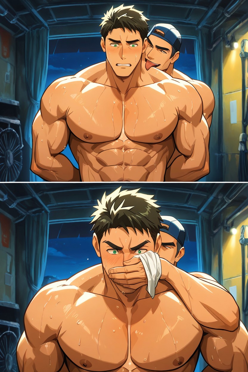 Abs, Restrained, Evil Smirk Porno IA Gay