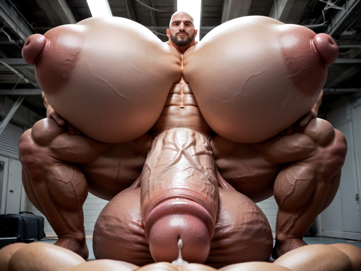 Extreme Massive Hyper Muscles, Cock Nipples, Muscle Growth Porno IA Gay