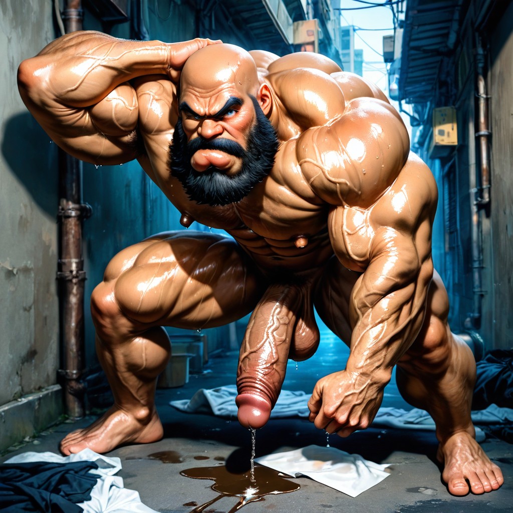 Realistic Style, Square Jaw, Thick Eyebrows Porno IA Gay