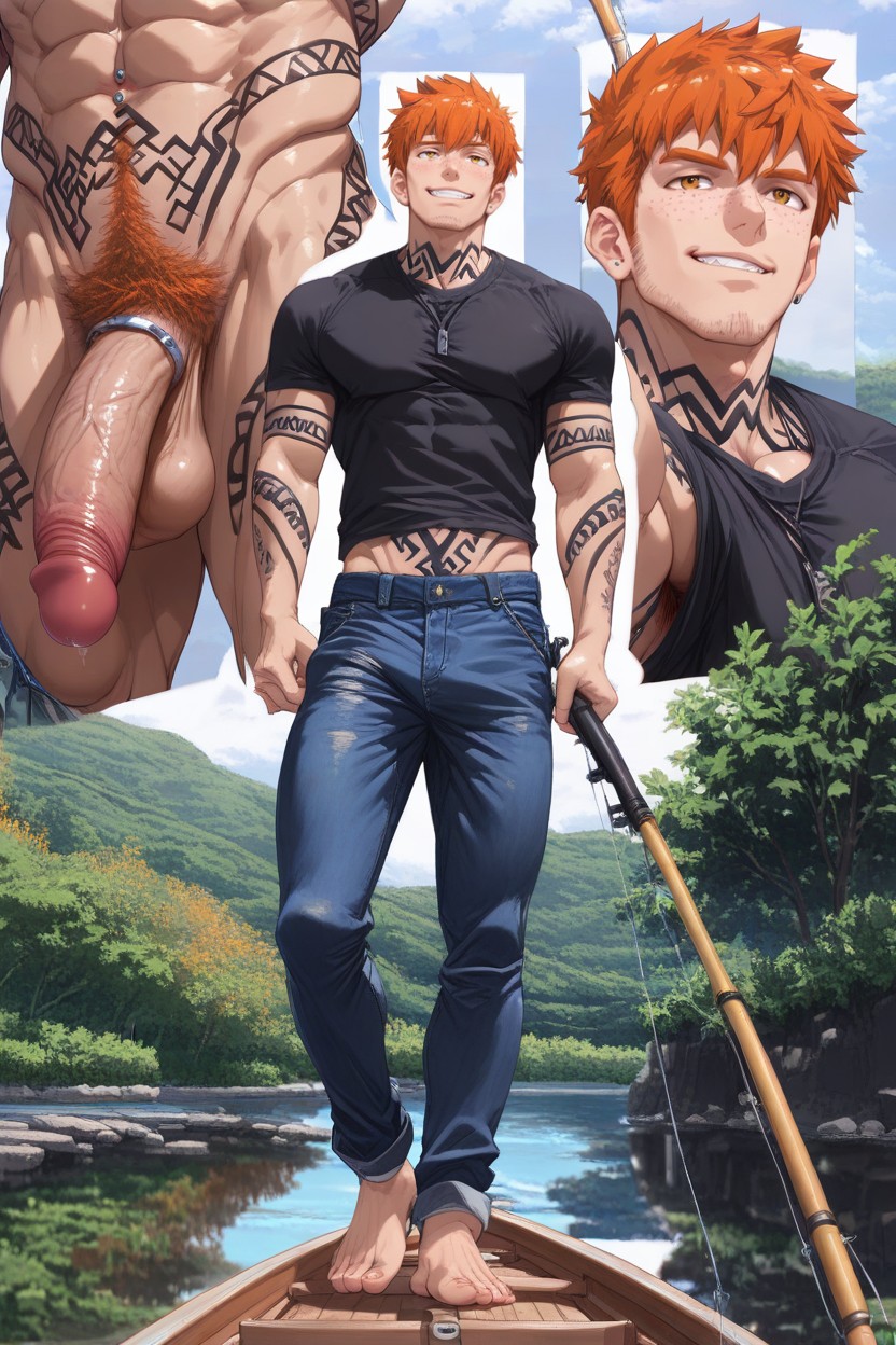 Full Body Tattoo, Beitemian, 湖 ゲイAIポルノ