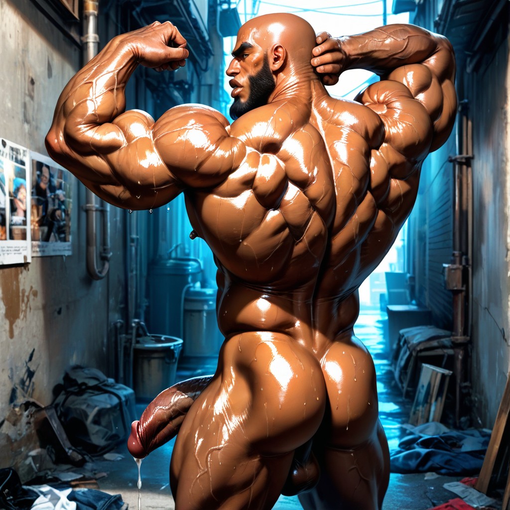 Completely Shaved Face, Manly, Bodybuilder Porno IA Gay