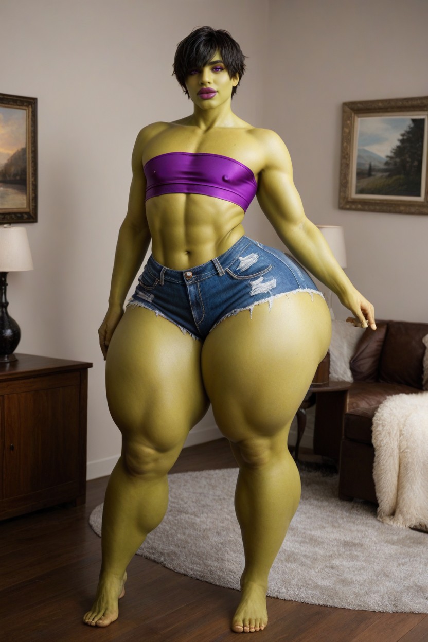 Thick Ass, Big Purple Eyes, Thick Thighs AI Gay Porn
