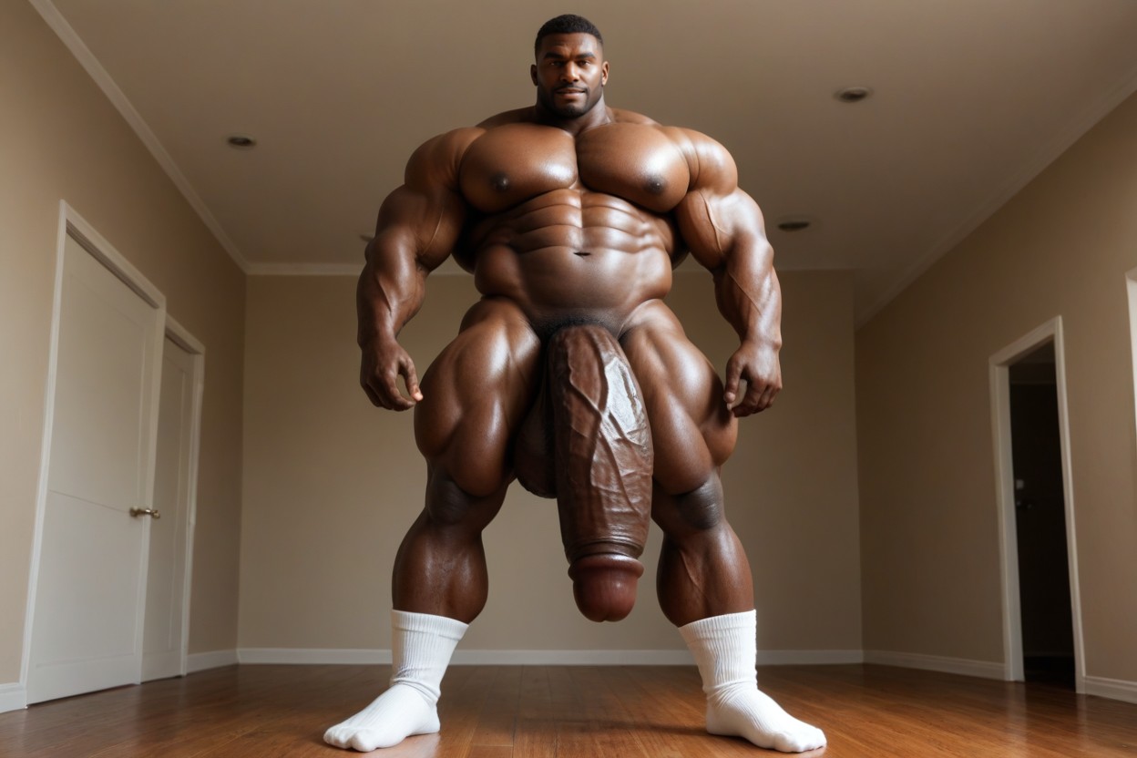 Hyper Thick Long Massive Cock, Naked, Du Bas Vers Le Haut Porno IA Gay