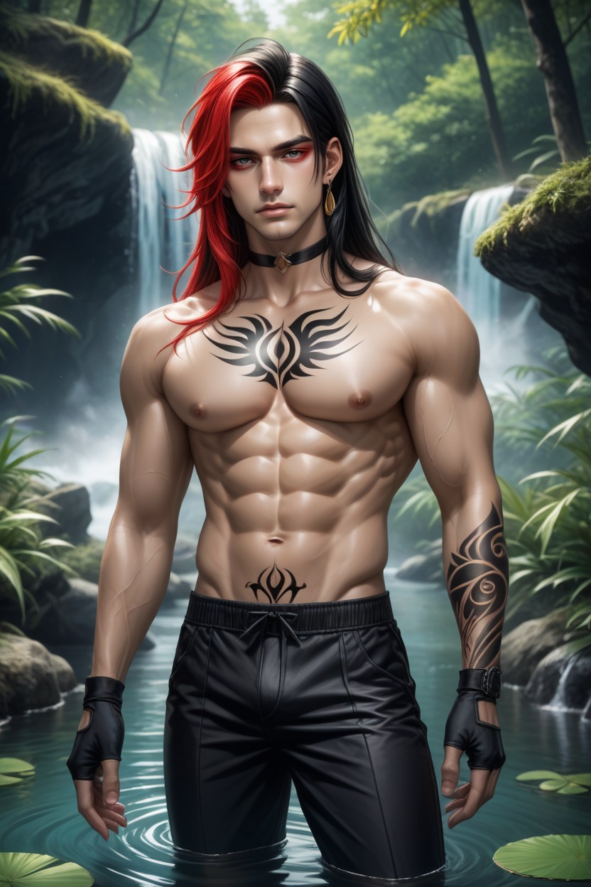 チョーカー, Seductive Eyes, Muscular ゲイAIポルノ