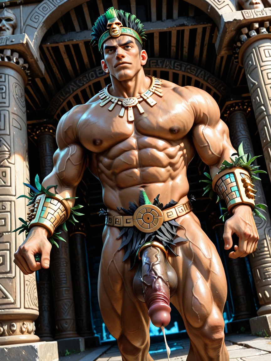 Running Naked, Powerful Cum, Oversized Growing Broad Heavy Bulging Round Pulpy Hard Veiny Manly Pecs Pornografia gay com IA