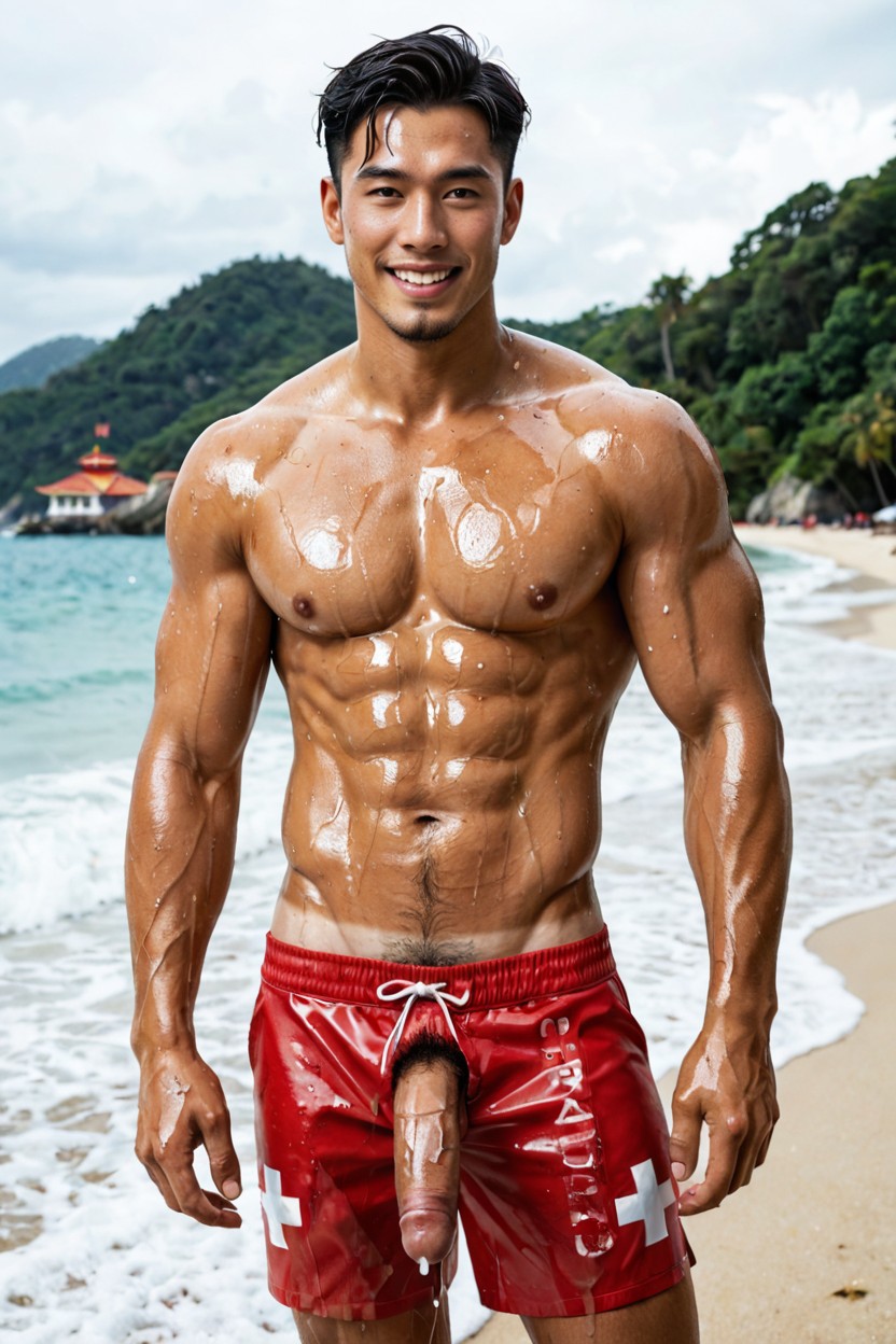 인명 구조원 유니폼, College Hunk, Sea 게이 AI 야짤