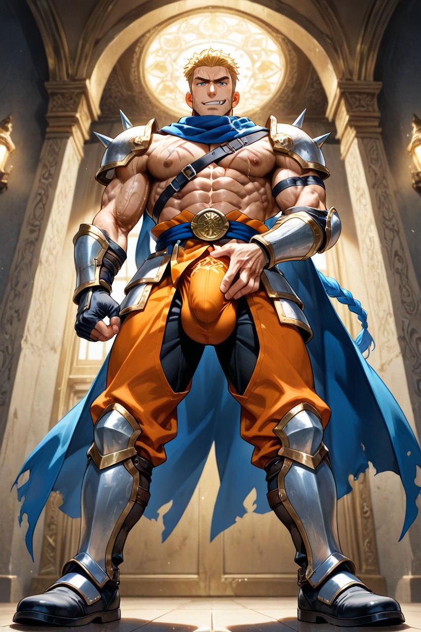 Fang, Big Chest, And A Long Flowing Sky-blue Scarf Or Sash Porno IA Gay