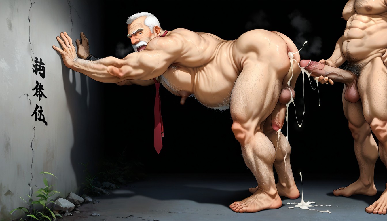 Barbe, Warm Light, Full Body Porno IA Gay