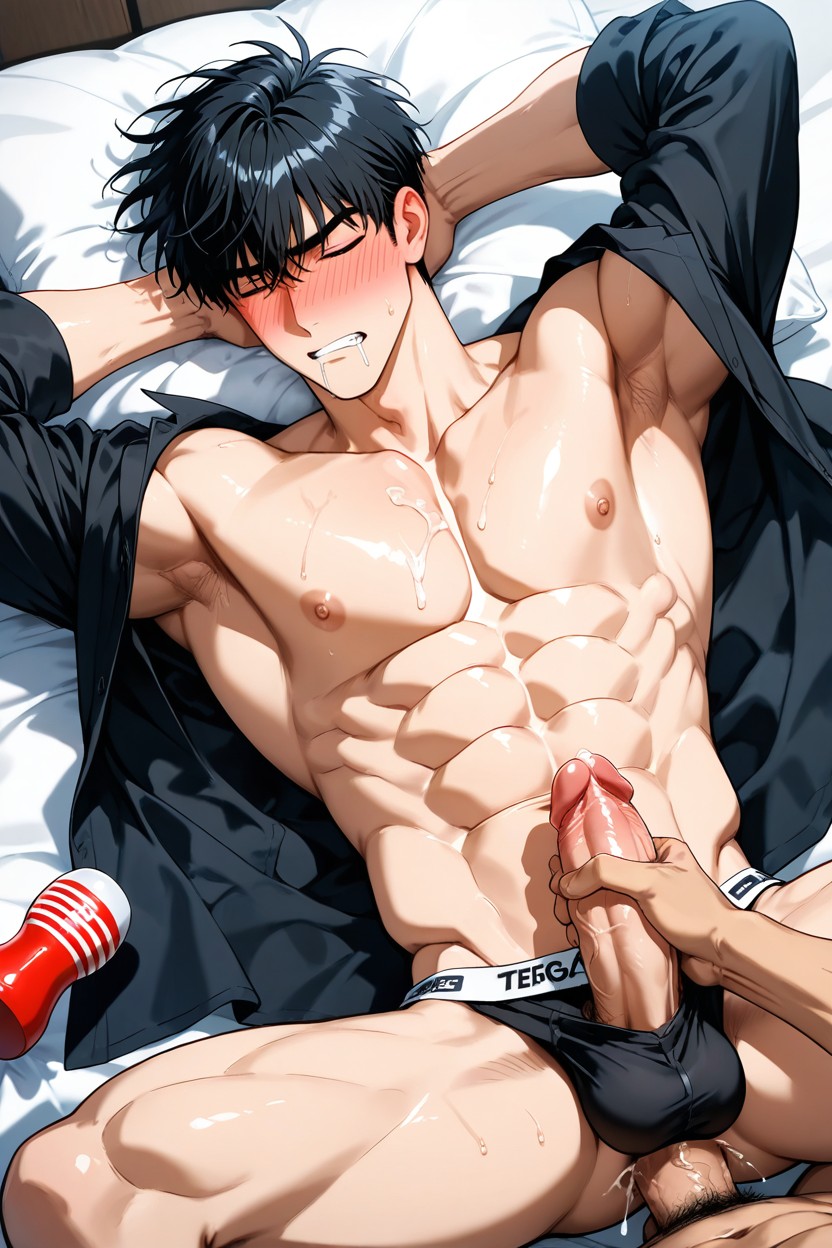 フィット, Joo Jaekyunghefrom Manhwa Jinx, Long Tenga Cup On His Penis ゲイAIポルノ