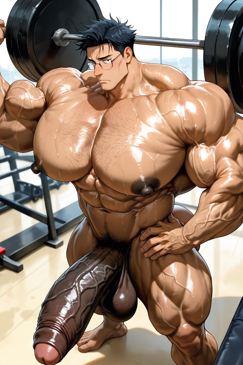 Toji Fushiguro From Jujutsu Kaisen, Bodybuilders, Zoom Out AI Gay Porn