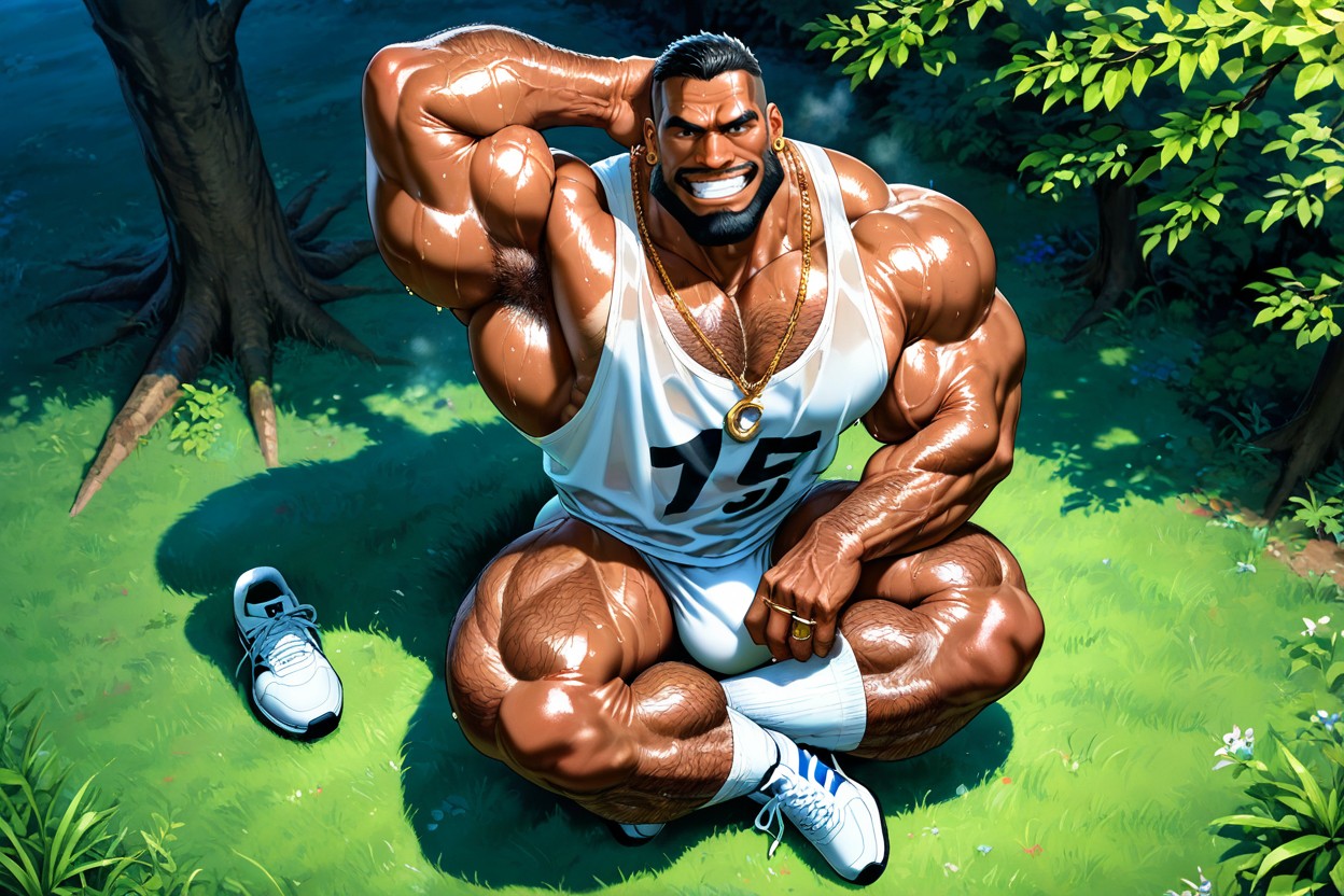 Big Adam's Apple, Neck Wider Than Face, タンクトップ ゲイAIポルノ