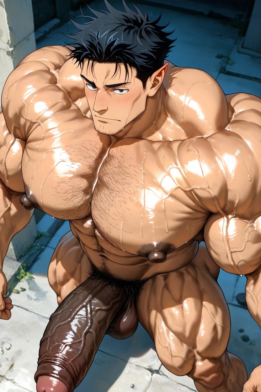Detailed Face, Foreskin, Oiled Skin AI Gay Porn