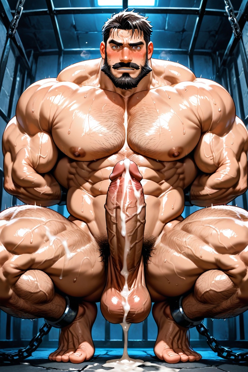 Hairy Chest, Naked, Cum ゲイAIポルノ