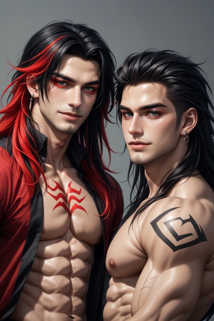 Seductive Look, Chocker, Arm Tattoos ゲイAIポルノ