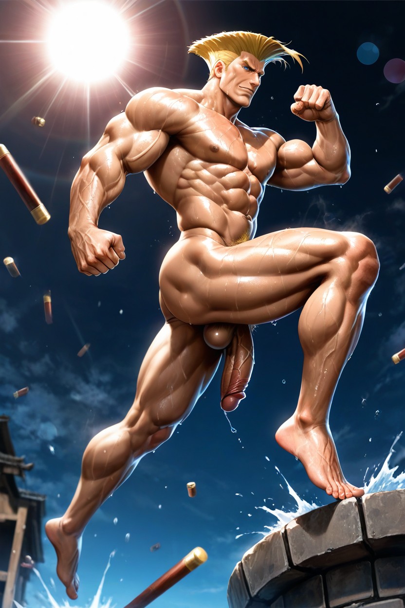 Fighting Pose, Hdr, Low Angle AI Gay Porn