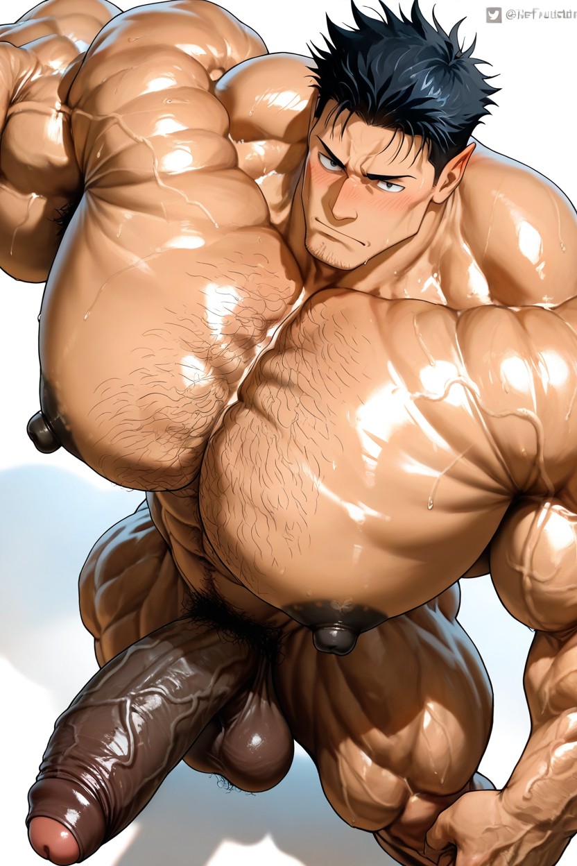 バブル尻, Stubble, Masculine ゲイAIポルノ