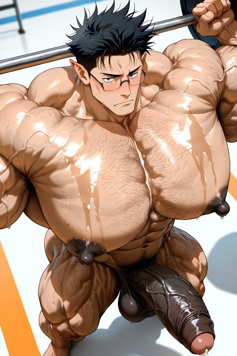 恥ずかしい, Big Muscles, Black Penis ゲイAIポルノ