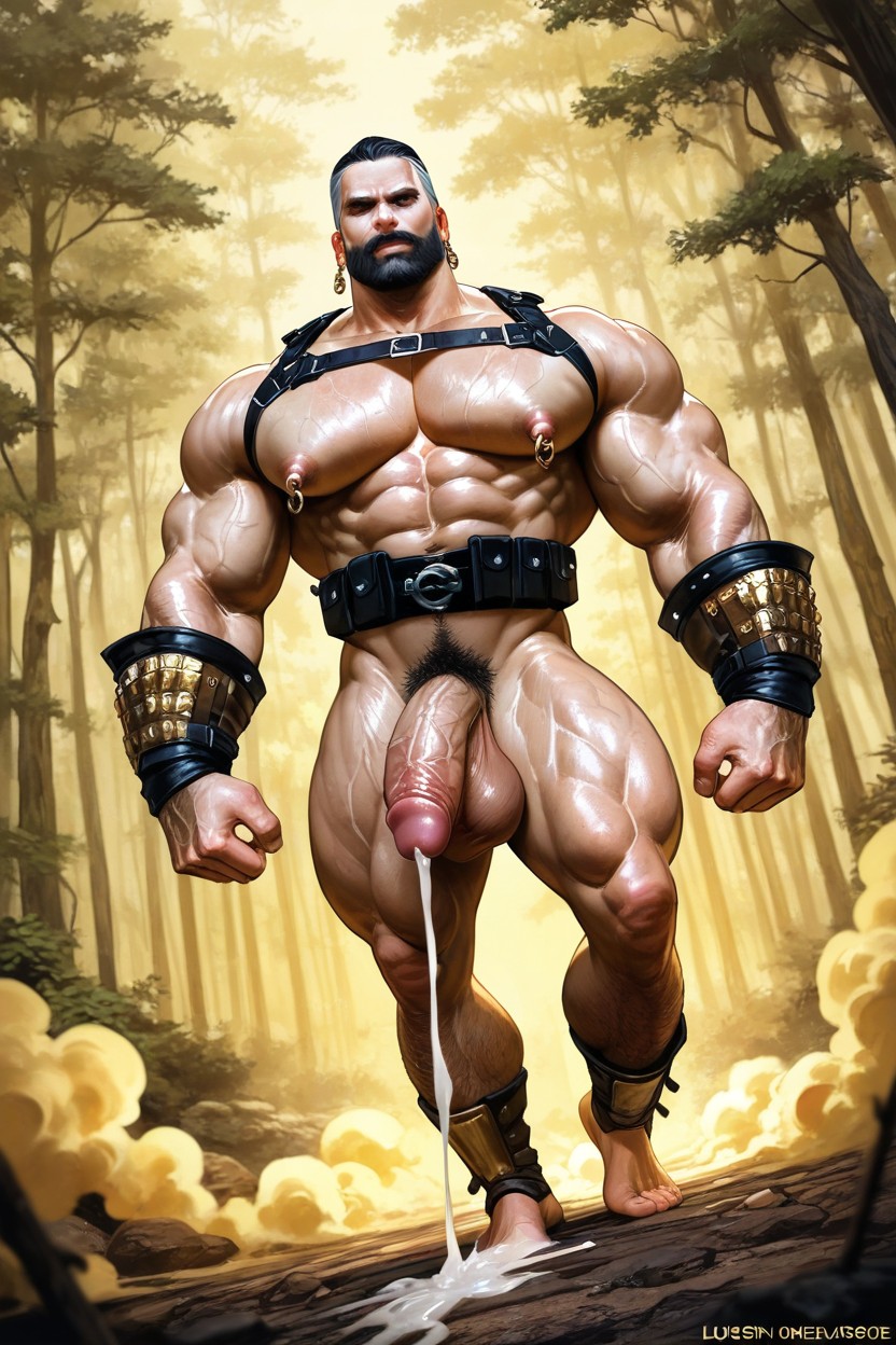 Pulpy Round Hard Heavy Defined Bulging Masculine Pecs, Defined Muscle Arms, Scary ゲイAIポルノ