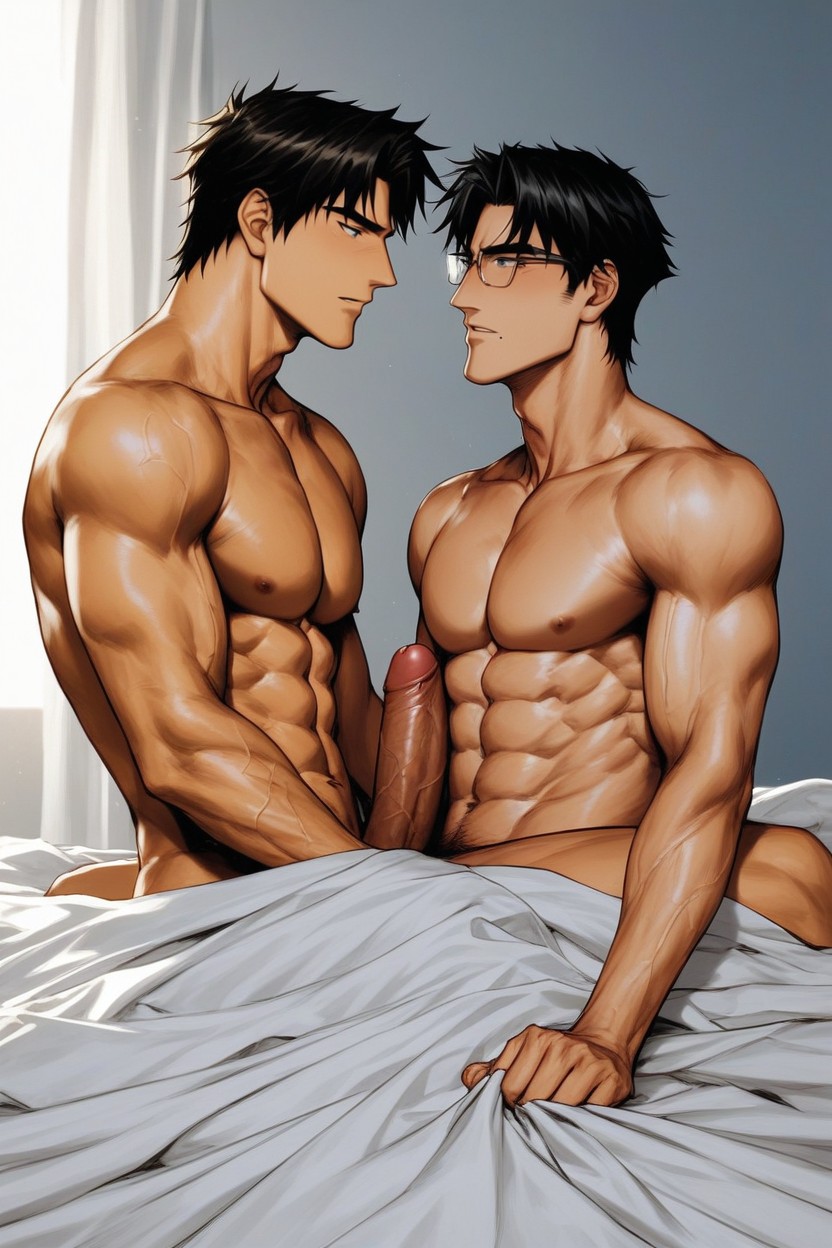Glasses, Bedroom, S Hair Porno gay IA