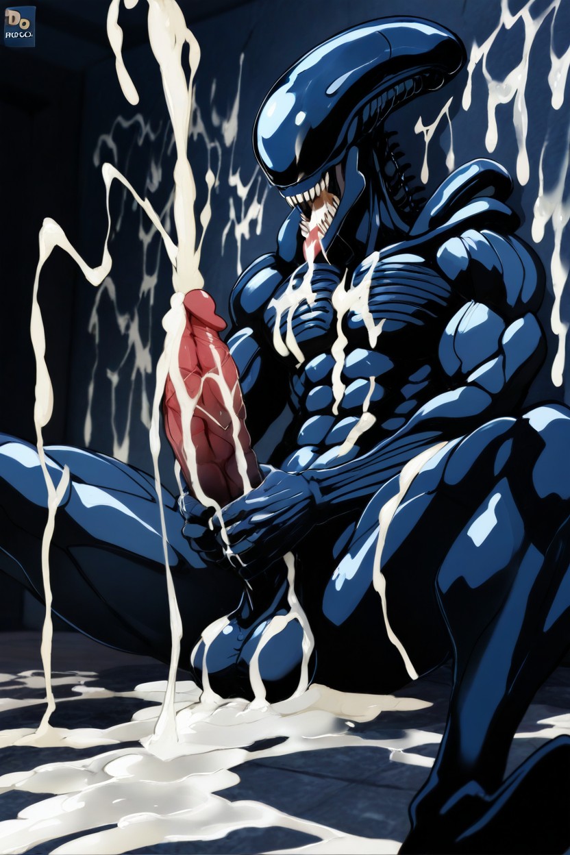 Sharp Focus, Post-orgasm Multiple Loads, Bara Style AI Gay Porn