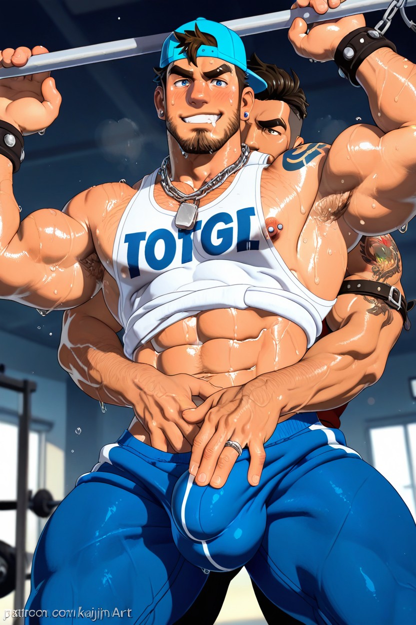 Fit Body, Leather Armbands, Fit AI Gay Porn