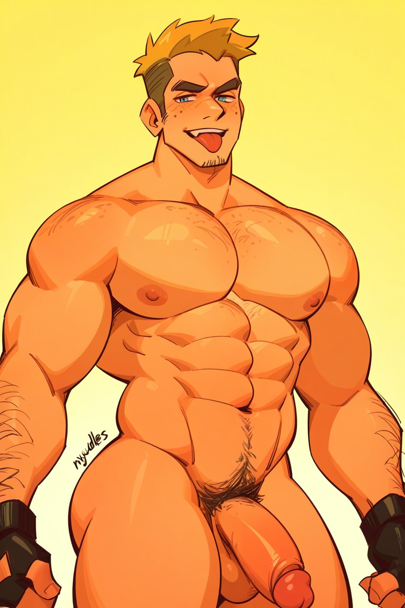 Waist, Squeezable Pecs, No Body Hair ゲイAIポルノ